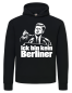 Preview: Ick bin kein Berliner-  Hoodie schwarz – Siebdruck