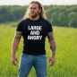 Preview: "LARGE AND ANGRY" T-Shirt unisex schwarz