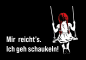 Preview: "Ich geh schaukeln!" Mädchen rothaarig - T-Shirt unisex schwarz