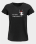 Preview: "Ich geh schaukeln!" Mädchen rothaarig - Girlie-Shirt schwarz
