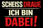 Preview: "ICH BIN DABEI!" T-Shirt unisex schwarz
