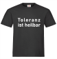 Preview: "Toleranz ist heilbar" T-Shirt unisex schwarz