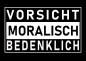 Preview: "Moralisch bedenklich" T-Shirt unisex schwarz