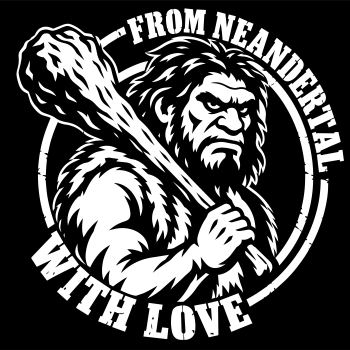 Preview: "FROM NEANDERTAL WITH LOVE" Hoodie schwarz S-4XL