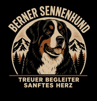 Preview: "Berner Sennenhund" T-Shirt unisex schwarz