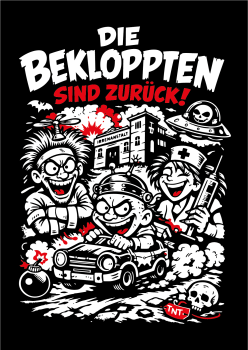 Preview: "Die Bekloppten sind zurück!" T-Shirt unisex schwarz
