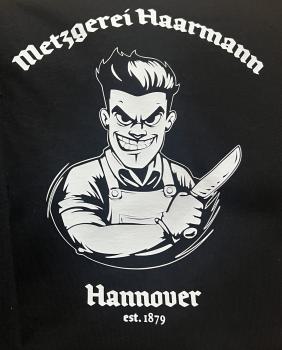 "Metzgerei Haarmann" T-Shirt unisex schwarz
