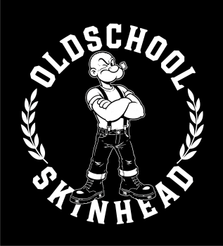 Preview: "OLDSCHOOL SKINHEAD" T-Shirt unisex schwarz
