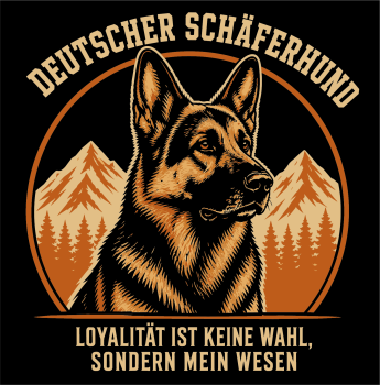 Preview: "Deutscher Schäferhund" T-Shirt unisex schwarz