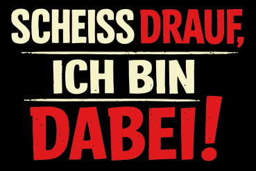 Preview: "ICH BIN DABEI!" T-Shirt unisex schwarz