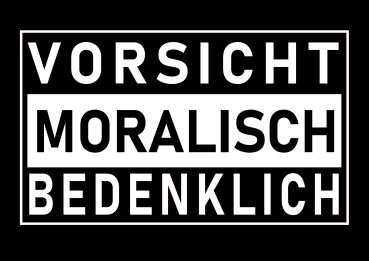 Preview: "Moralisch bedenklich" T-Shirt unisex schwarz