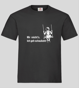 "Ich geh schaukeln!" Motiv Mädchen - T-Shirt unisex schwarz