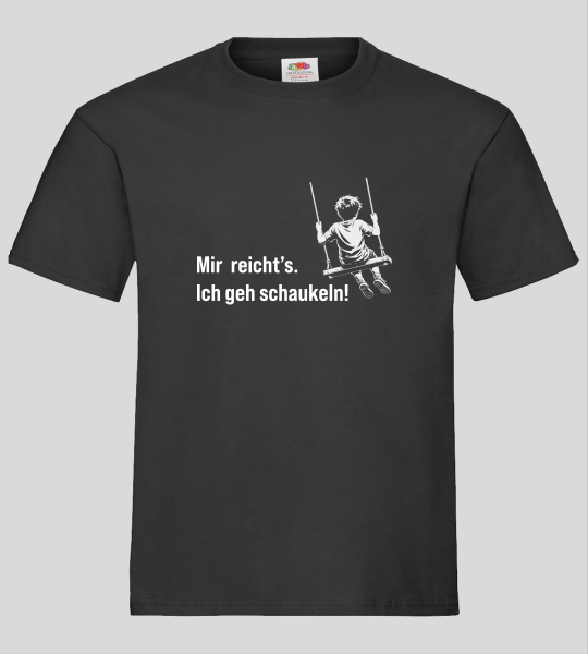 "Ich geh schaukeln!" Motiv Junge - T-Shirt unisex schwarz