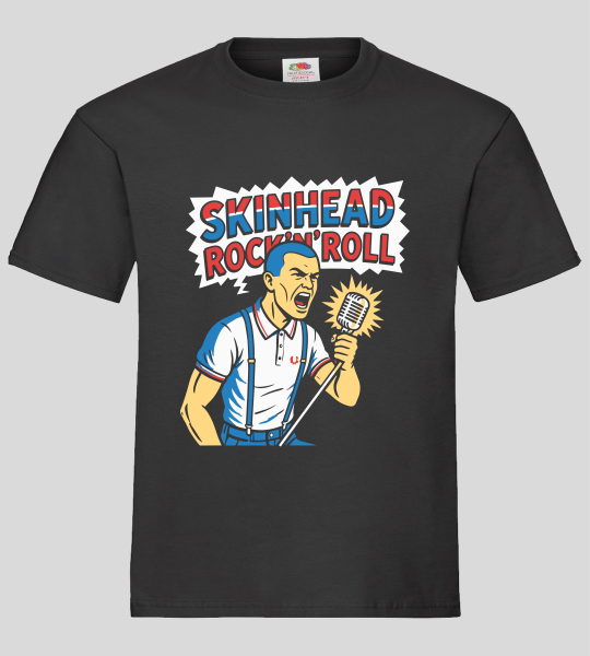 "SKINHEAD ROCK'N'ROLL" T-Shirt unisex schwarz