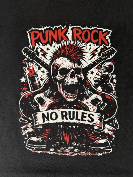 "PUNKROCK NO RULES" T-Shirt unisex schwarz