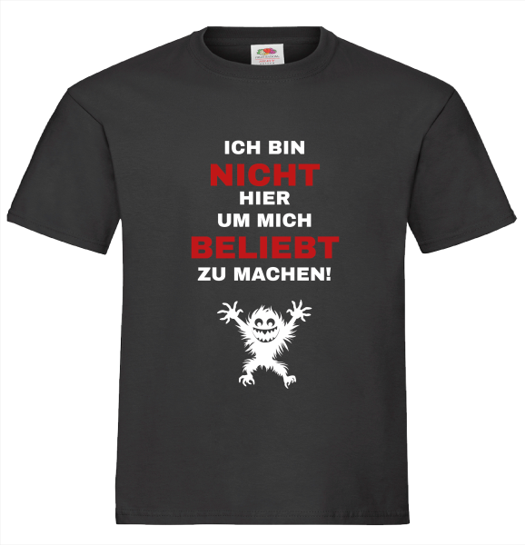 "Nicht beliebt" T-Shirt unisex schwarz