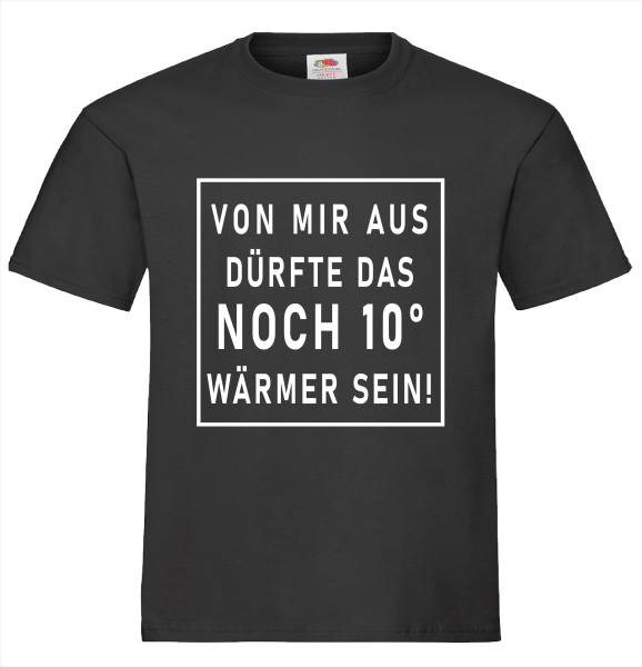 "10° wärmer" T-Shirt unisex schwarz