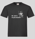 "Ich geh schaukeln!" Motiv Junge - T-Shirt unisex schwarz