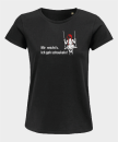 "Ich geh schaukeln!" Mädchen rothaarig - Girlie-Shirt schwarz