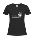 "Ich geh schaukeln!" Motiv Mädchen - Girlie-Shirt schwarz