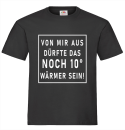 "10° wärmer" T-Shirt unisex schwarz